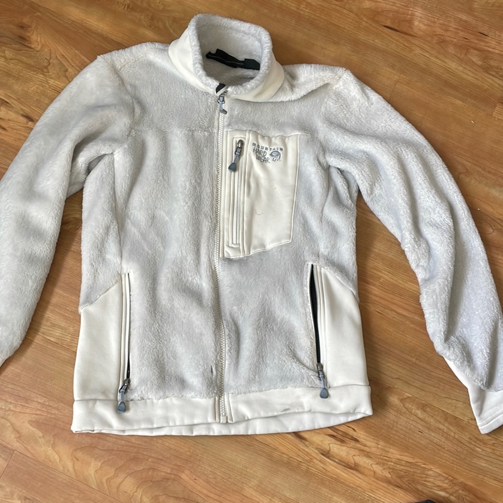 Mountain Hardwear white fleece zip up